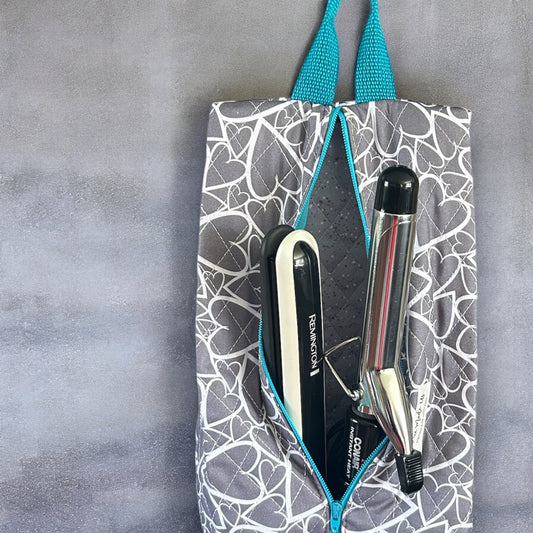 Travel Bag for Heated Hair Tools—Heat-Resistant Storage for Flat Irons, Curling Wands & More