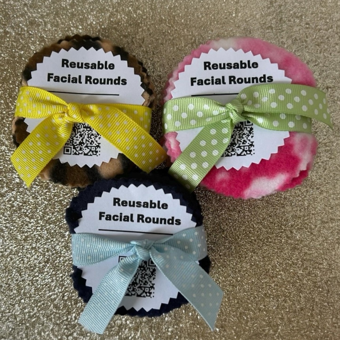 Reusable 3” Facial Rounds I Pack of 10. Eco-Friendly Makeup Remover Pads for Zero-Waste Skincare - Moxie Made