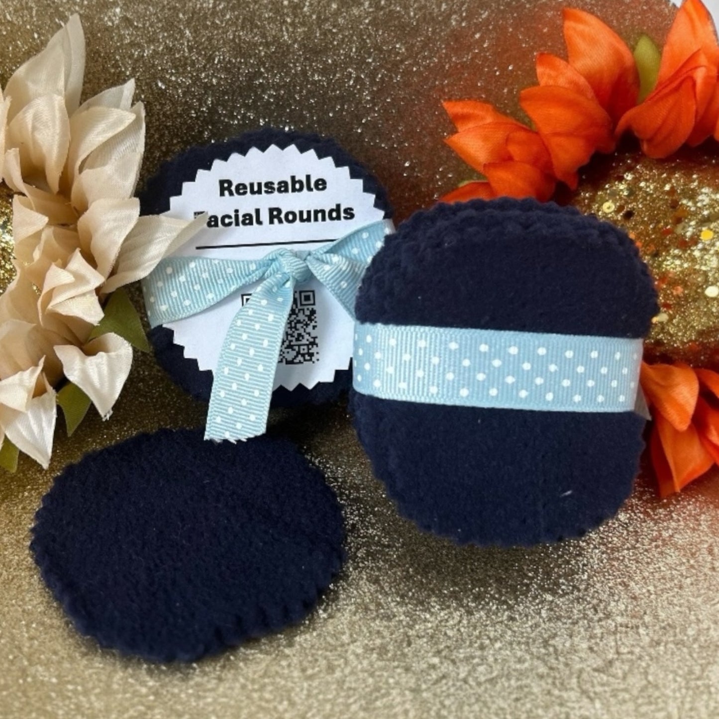 Reusable 3” Facial Rounds I Pack of 10. Eco-Friendly Makeup Remover Pads for Zero-Waste Skincare - Moxie Made