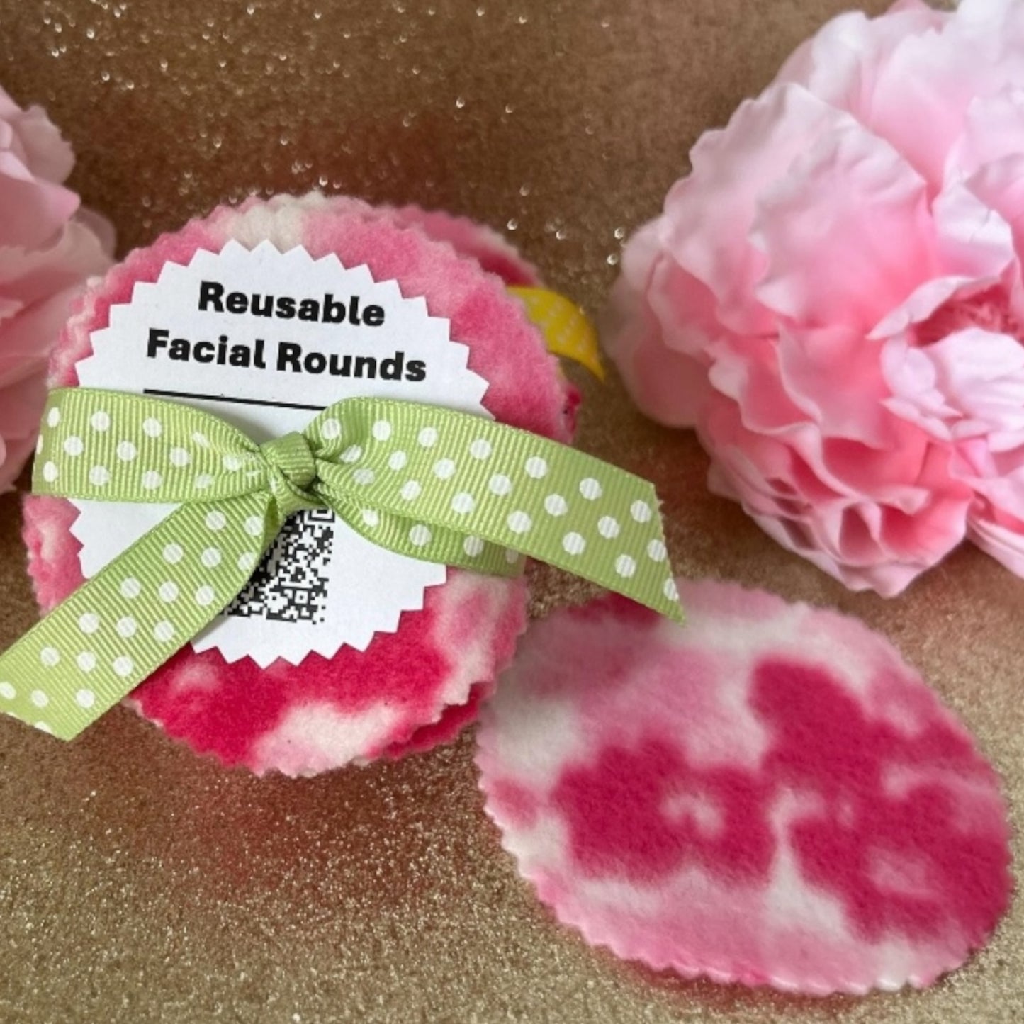Reusable 3” Facial Rounds I Pack of 10. Eco-Friendly Makeup Remover Pads for Zero-Waste Skincare - Moxie Made