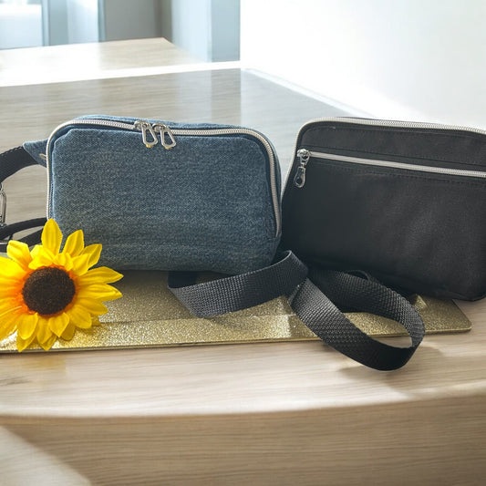 Fanny Pack Crossbody – Adjustable Belt Bag with Double Zipper & Exterior Pocket