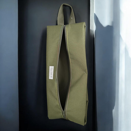 Waterproof Canvas Shoe Bag – Travel Shoe Organizer for Gym, Work & Travel - Moxie Made