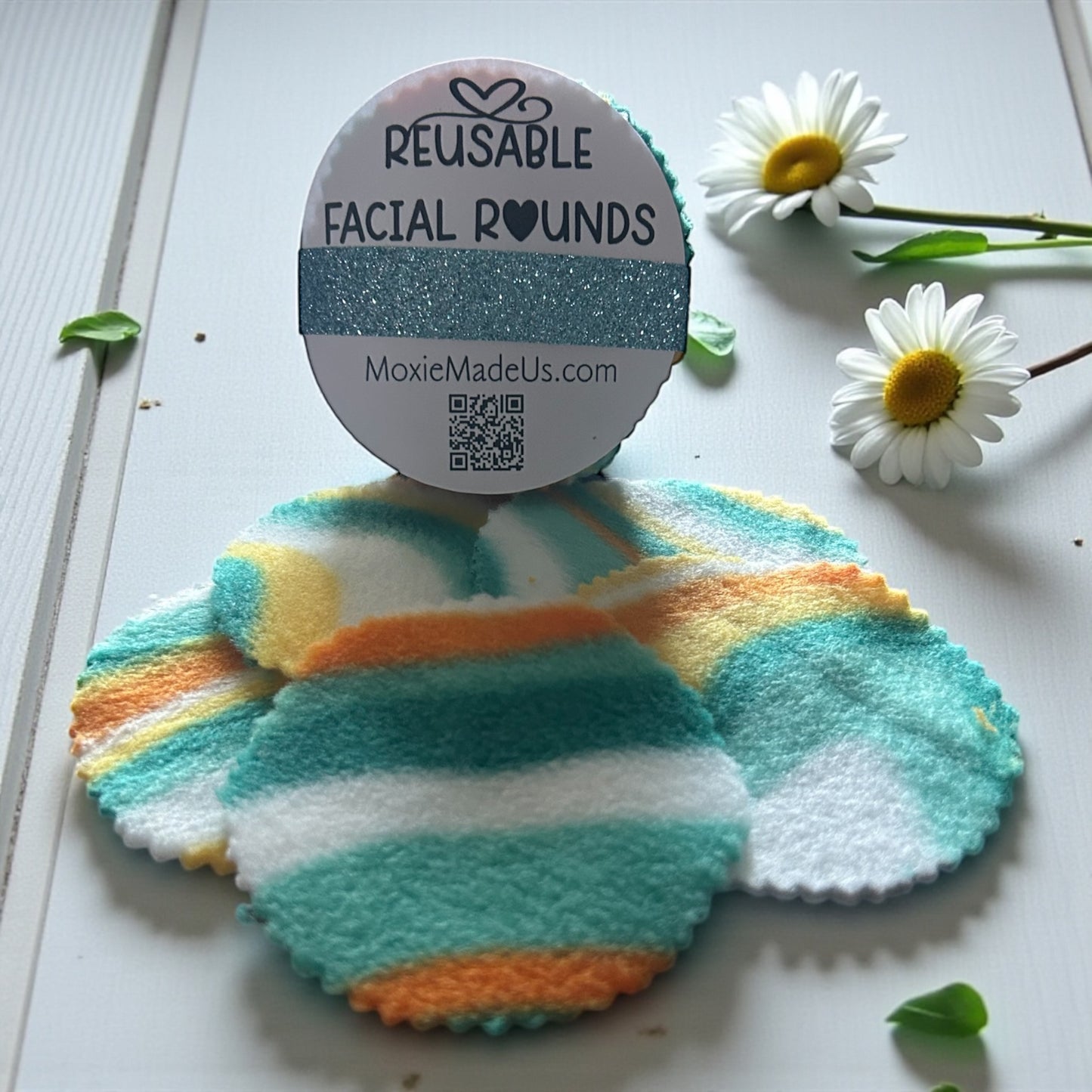 Reusable 3” Facial Rounds I Pack of 10. Eco-Friendly Makeup Remover Pads for Zero-Waste Skincare