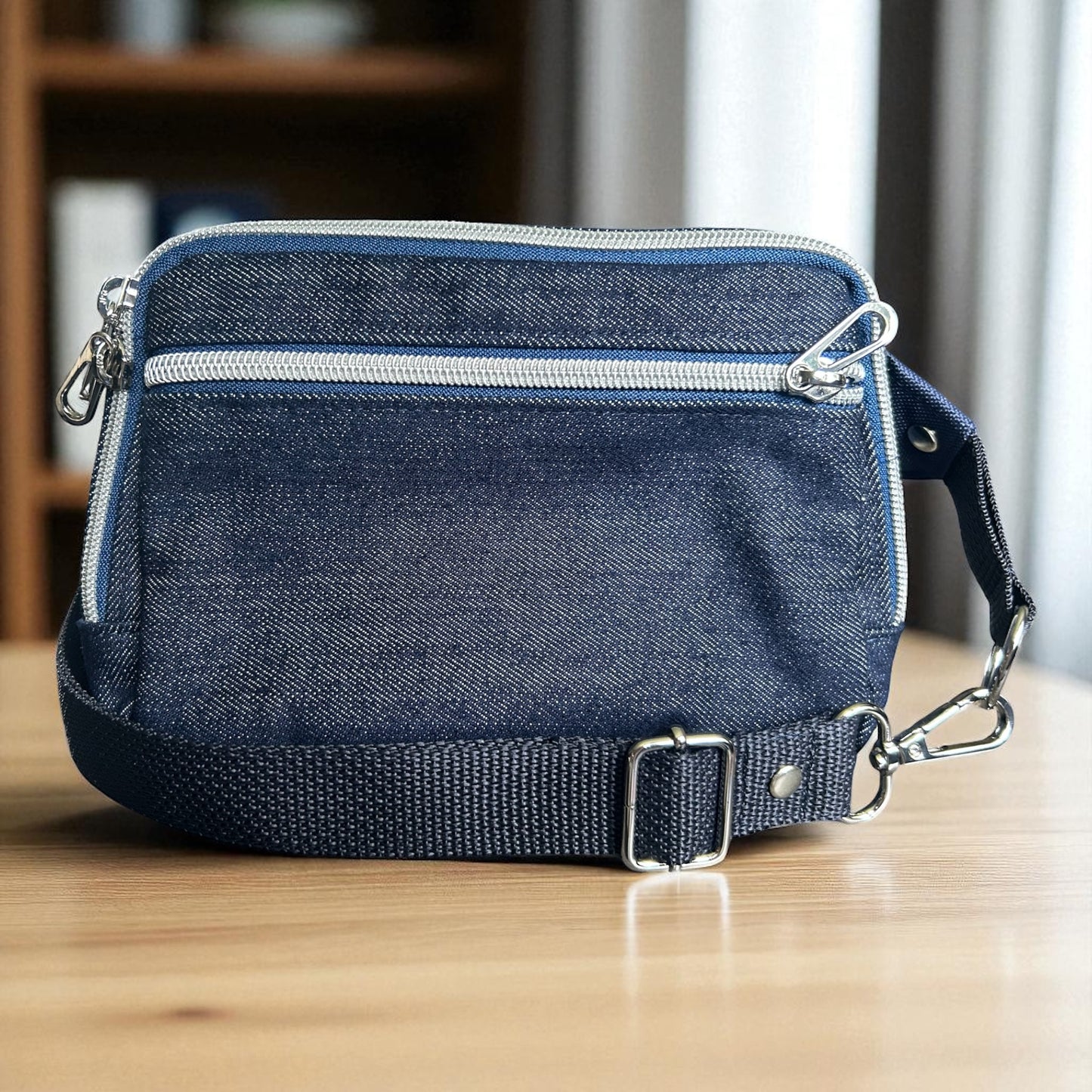 Fanny Pack Crossbody – Adjustable Belt Bag with Double Zipper & Exterior Pocket
